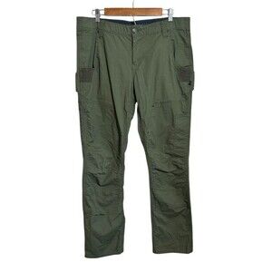 Dovetail Britt X Ultralight Work Pant 16 Green Cotton Blend Straight Leg